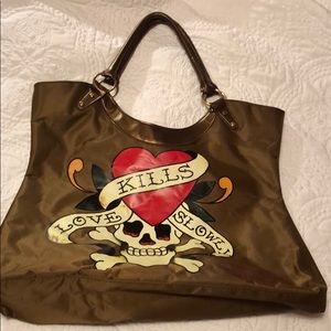 Ed Hardy tote “love kills slowly”